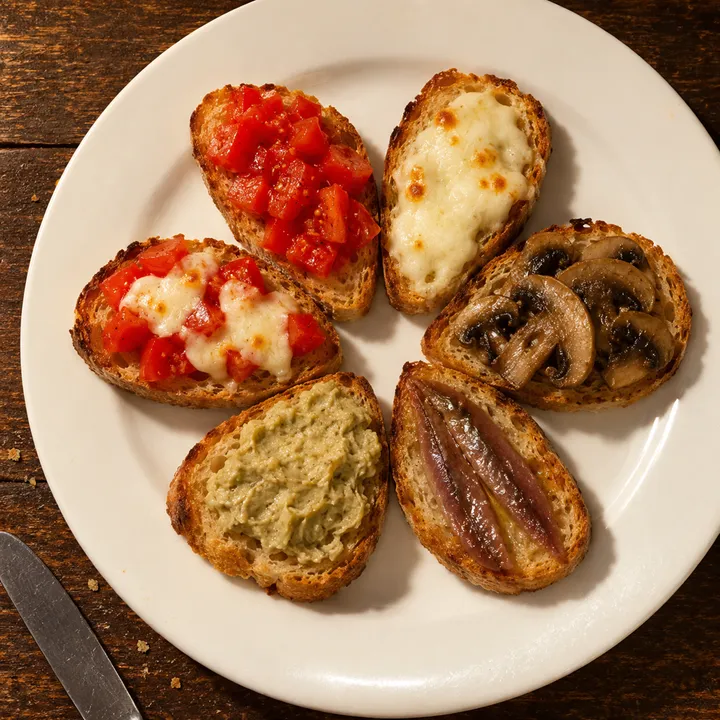 Bruschette e crostini misti