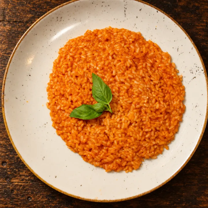 Risotto al pomodoro e basilico