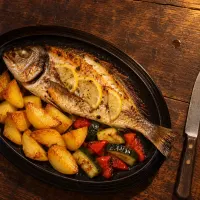 Orata al forno con contorno